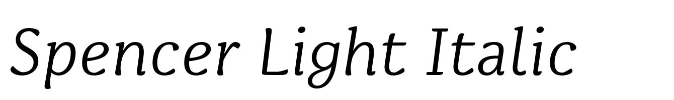 Spencer Light Italic